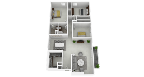 Spacious 3 bedroom, 2 bathroom flat apartment at Olde Towne Apartments in Middletown, OH